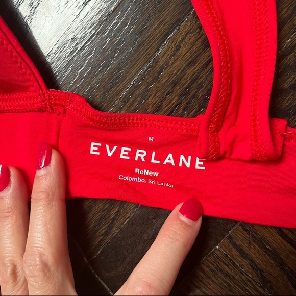 Everlane Red Triangle Bikini Top Medium - Picture 9 of 12